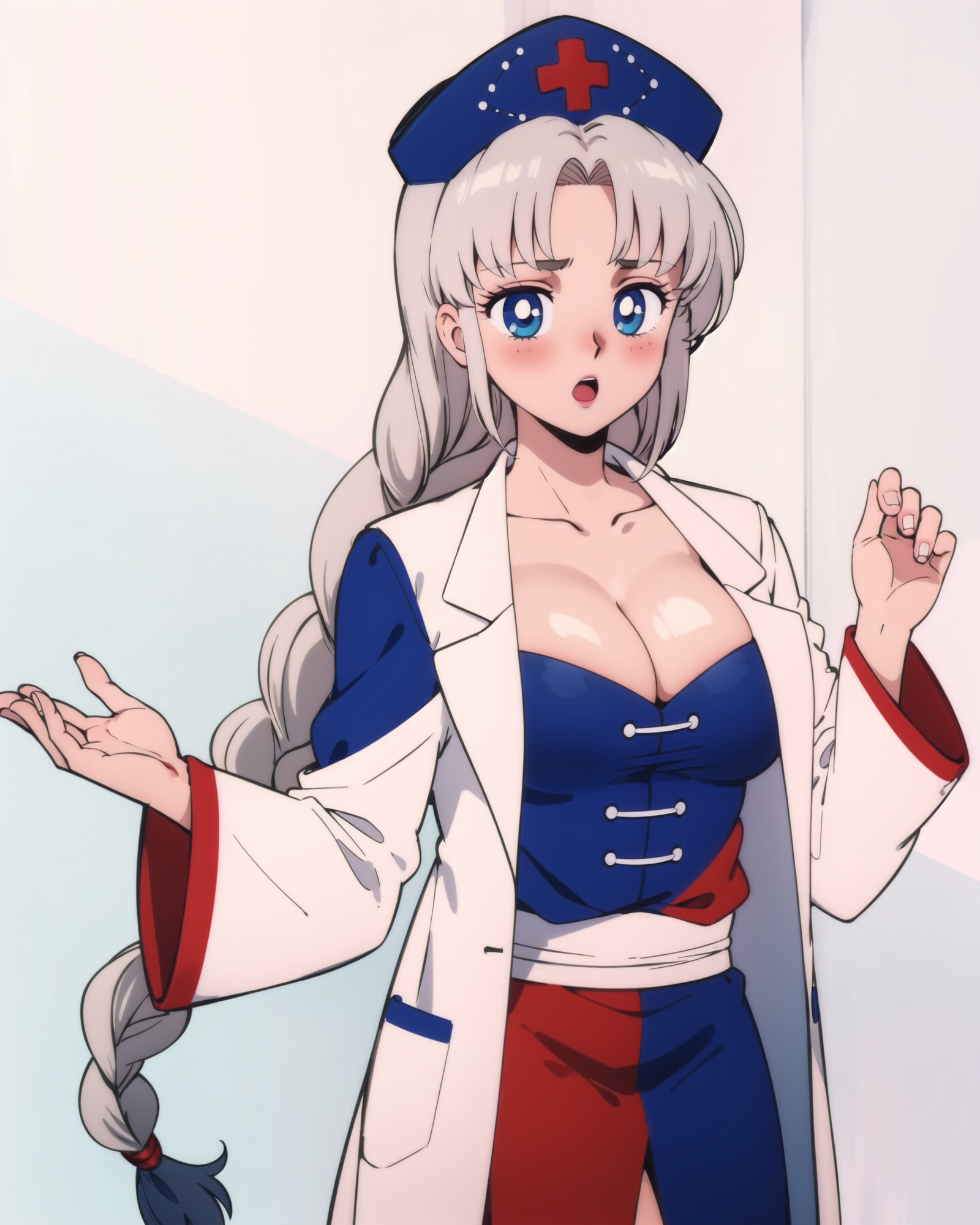 00748-625804764-,1girl, bangs, blue_dress, blue_eyes, blue_headwear, blush, braid, breasts, cleavage, collarbone, cowboy_shot, cup, eyebrows_vis.png